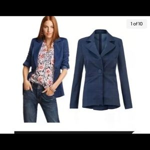Cabi 5475 windowpane check blue blazer 0